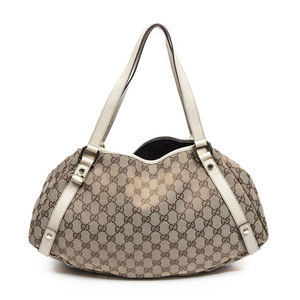 Gucci Abbey Hobo Diagonal in Beige/Brown Monogrammed Canvas